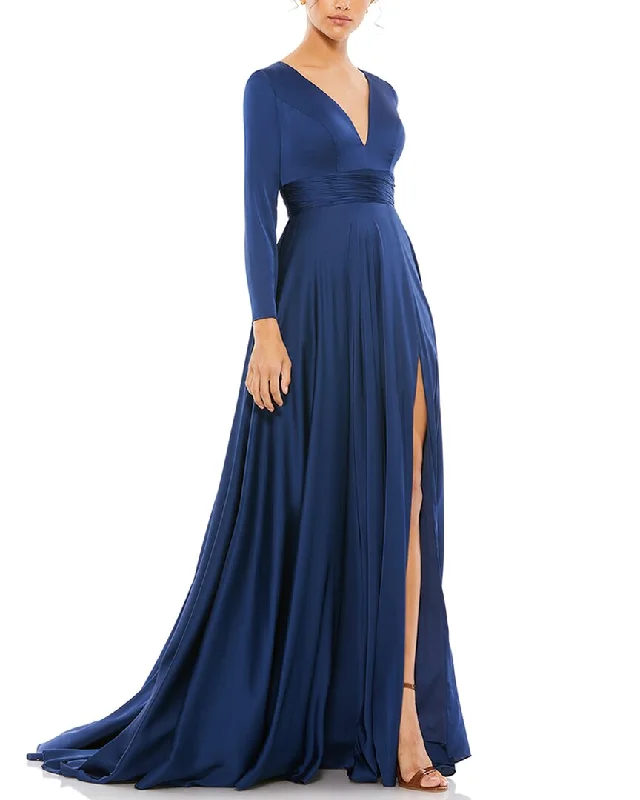 Final Clearance Mac Duggal Ruched Waist A-Line Gown