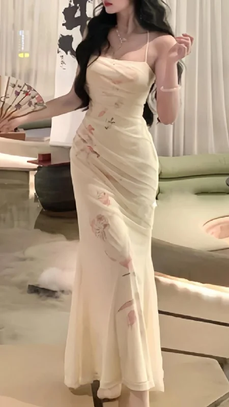 Shop and Save Elegant Ivory Spaghetti Straps Mermaid Long Party Dress Evening Dress, DP4498 Shop and Save Elegant Ivory Spaghetti Straps Mermaid Long Party Dress Evening Dress, DP4498