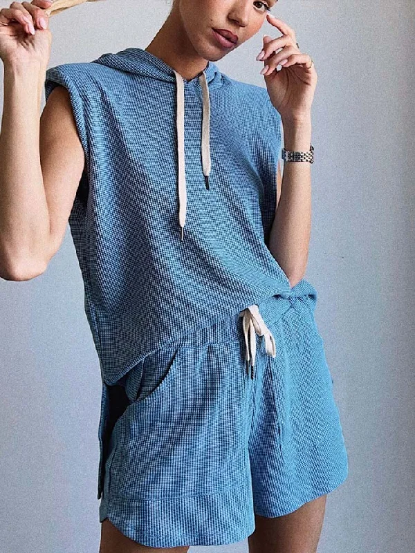 Deal Zone Awakecrm Cotton Line Sleeveless Hooded Sweatshirt Suits Women Fashion Tank Top Sporting 2 Piece Set Female Shorts Sportswear Suit Deal Zone Awakecrm Cotton Line Sleeveless Hooded Sweatshirt Suits Women Fashion Tank Top Sporting 2 Piece Set Female Shorts Sportswear Suit