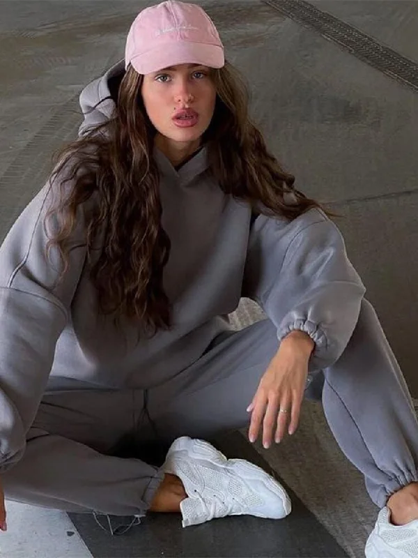 Closeout Sale Awakecrm Winter Women Leisure Baggy Hoodie Pants Matching Set Solid Elastic Sweatshirt And Trackpants Outfits Vintage Female Outside Suit Closeout Sale Awakecrm Winter Women Leisure Baggy Hoodie Pants Matching Set Solid Elastic Sweatshirt And Trackpants Outfits Vintage Female Outside Suit