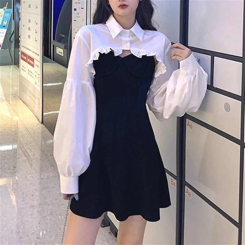 Big Discounts Kukombo Back to College Elegant Party Dress Women Long Sleeve Sweet Empire High Street Mini Dress Gothic Y2k Dress Korean Summer Female Outfits Big Discounts Kukombo Back to College Elegant Party Dress Women Long Sleeve Sweet Empire High Street Mini Dress Gothic Y2k Dress Korean Summer Female Outfits
