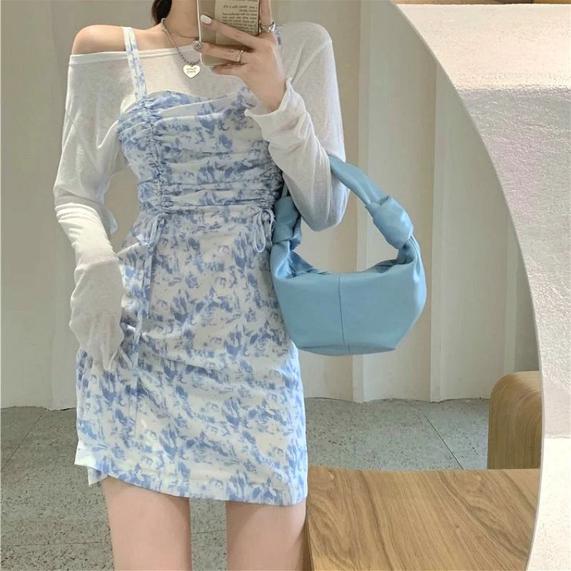 Special Savings Back to College French Elegant Y2k Mini Dress Women Slim Tie Dye Strap Floral Dress Korean Fashion Summer Party Beach 2 Piece Set Female Special Savings Back to College French Elegant Y2k Mini Dress Women Slim Tie Dye Strap Floral Dress Korean Fashion Summer Party Beach 2 Piece Set Female