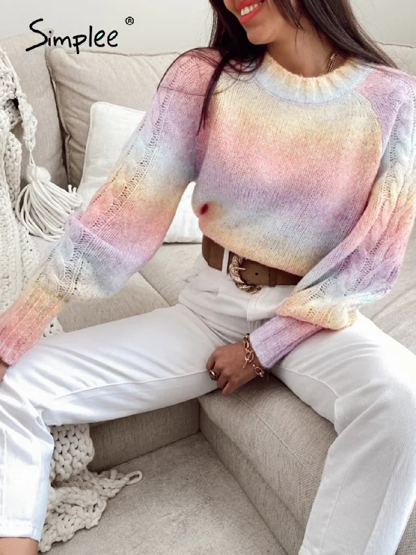 Special Discount Awakecrm Back to College Simplee Causal gradients o-neck autumn winter sweaters women Youth series soft fashion jumper Bishop long sleeve pullover Special Discount Awakecrm Back to College Simplee Causal gradients o-neck autumn winter sweaters women Youth series soft fashion jumper Bishop long sleeve pullover