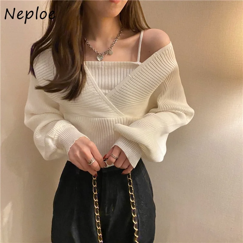 Major Savings Awakecrm Back To College Autumn New Korean Style Sweater Female Gentle Solid Color Fake Two-piece Knitted Tops Mujer Long Sleeve Sweaters Major Savings Awakecrm Back To College Autumn New Korean Style Sweater Female Gentle Solid Color Fake Two-piece Knitted Tops Mujer Long Sleeve Sweaters