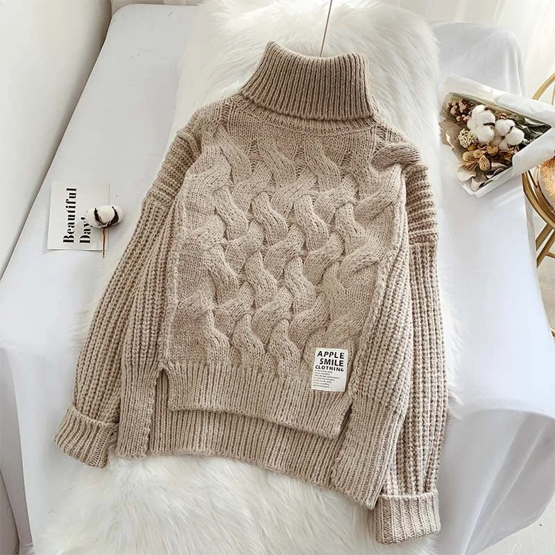 Final Sale Awakecrm Christmas Gift EBAIHUI Womens Winter Sweaters Loose Oversized Solid Color Thick Crop Sweater Korean Fashion Harajuku Turtleneck Pullovers Final Sale Awakecrm Christmas Gift EBAIHUI Womens Winter Sweaters Loose Oversized Solid Color Thick Crop Sweater Korean Fashion Harajuku Turtleneck Pullovers