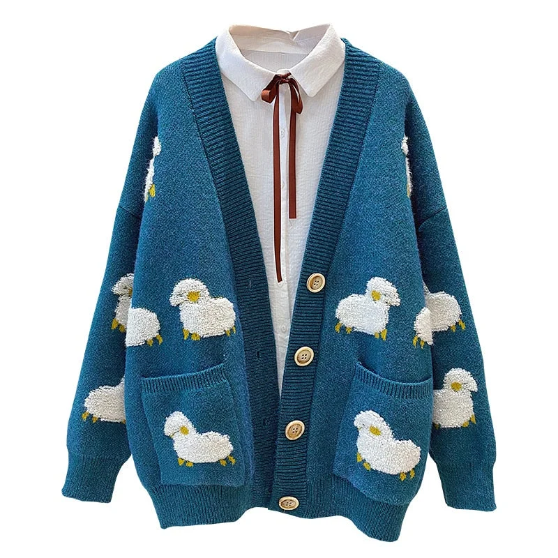 One-DAY Sale Awakecrm Christmas Gift H.SA Women Winter Knit Sweater Coat V Neck Sheep Cardigans Christmas Sweaters Warm Knitwear Sueter Mujer Long Jacket One-DAY Sale Awakecrm Christmas Gift H.SA Women Winter Knit Sweater Coat V Neck Sheep Cardigans Christmas Sweaters Warm Knitwear Sueter Mujer Long Jacket