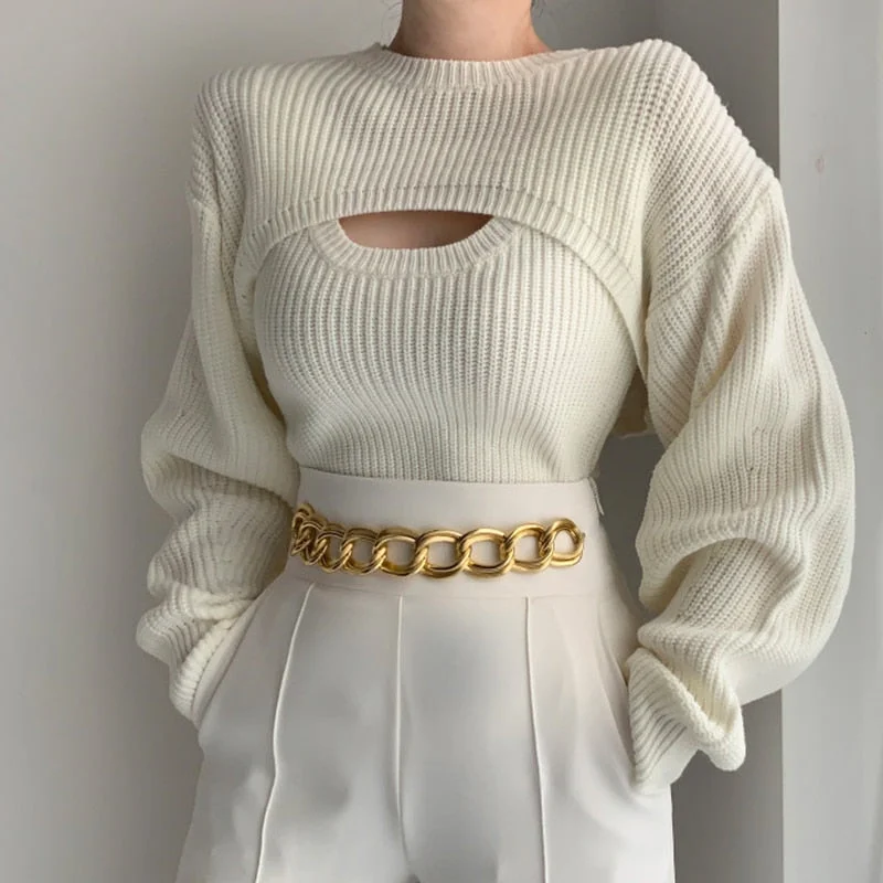 Year-End Clearance Awakecrm Christmas Gift Korobov Korean Chic Autumn New Women Sweaters 2 PCS Set Vintage Slim Knitted Vest and Casual Pullovers Sueter Mujer Suits Year-End Clearance Awakecrm Christmas Gift Korobov Korean Chic Autumn New Women Sweaters 2 PCS Set Vintage Slim Knitted Vest and Casual Pullovers Sueter Mujer Suits