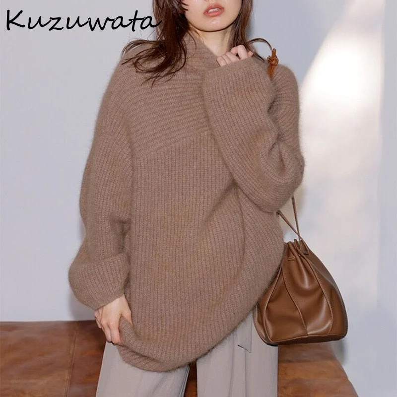 Special Offer Awakecrm Christmas Gift Kuzuwata Autumn Winter New Sweet Jumpers Thick Knitted Long Sleeved Pullover Solid Soft Comfortable Warm Sweaters Dress Special Offer Awakecrm Christmas Gift Kuzuwata Autumn Winter New Sweet Jumpers Thick Knitted Long Sleeved Pullover Solid Soft Comfortable Warm Sweaters Dress