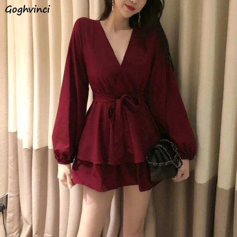 Price Drop Christmas Gift Long Sleeve Dress Women Red V-neck Cascading Ruffle Casual Mini Dresses Womens Elegant Sexy Party Vestidoes Fashion Solid Trendy Price Drop Christmas Gift Long Sleeve Dress Women Red V-neck Cascading Ruffle Casual Mini Dresses Womens Elegant Sexy Party Vestidoes Fashion Solid Trendy