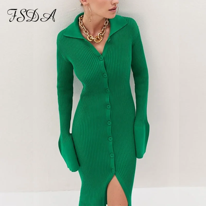 Instant Discount Awakecrm Autumn Winter Bodycon Dress Sweater Knitted Green Women Sexy Midi Split V Neck Long Sleeve Casual Dresses Party Instant Discount Awakecrm Autumn Winter Bodycon Dress Sweater Knitted Green Women Sexy Midi Split V Neck Long Sleeve Casual Dresses Party