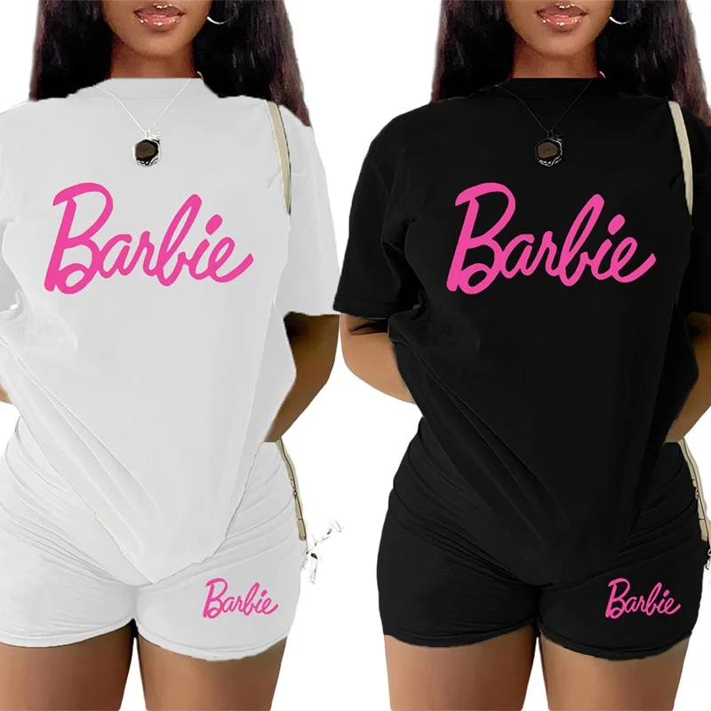 Final Clearance Joskka Barbie Inspired Outfits 2Pcs Set T-Shirt Shorts Suit Soft Y2K Girls Oversize Sports Sweatshirt Set Fashion Ladies Short Sleeves Final Clearance Joskka Barbie Inspired Outfits 2Pcs Set T-Shirt Shorts Suit Soft Y2K Girls Oversize Sports Sweatshirt Set Fashion Ladies Short Sleeves