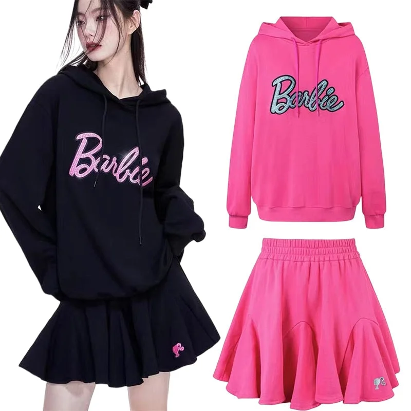 Epic Deals Joskka Barbie Inspired Outfits New Pure Cotton Barbie Drill Loose Sweater Dress Suit Y2K Girls Hooded Sweatshirt Pleated Skirt Fashion Girls Gifts Epic Deals Joskka Barbie Inspired Outfits New Pure Cotton Barbie Drill Loose Sweater Dress Suit Y2K Girls Hooded Sweatshirt Pleated Skirt Fashion Girls Gifts