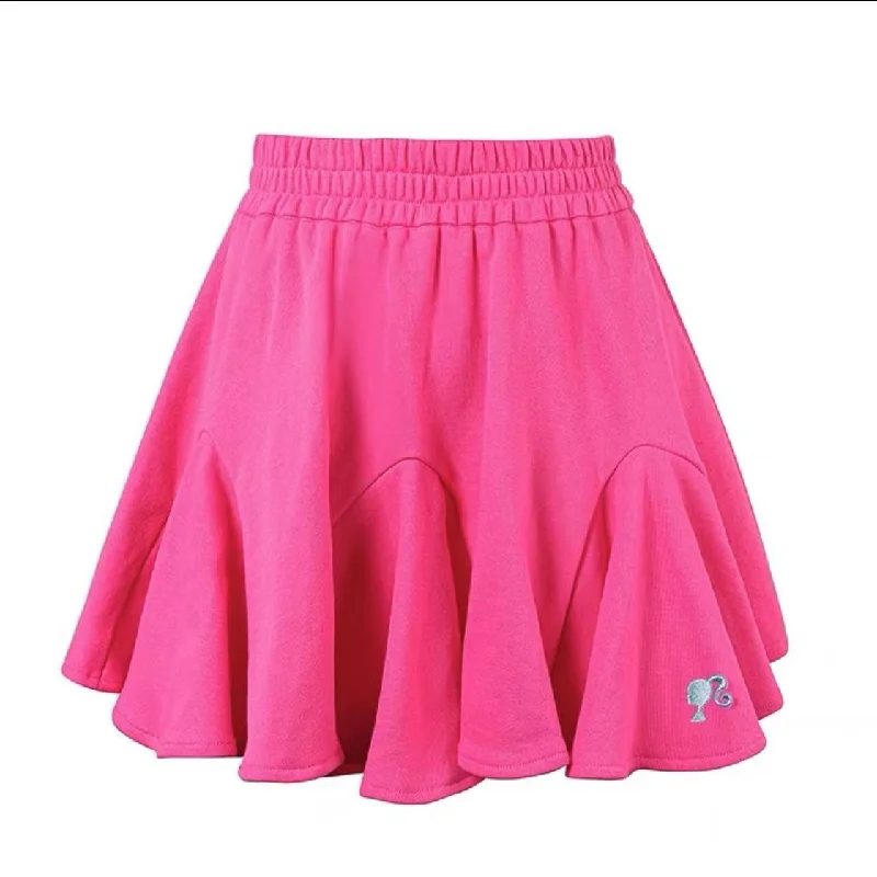 rose red skirt