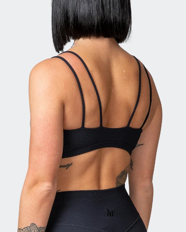 Early Access All Day Rib Bralette - Black