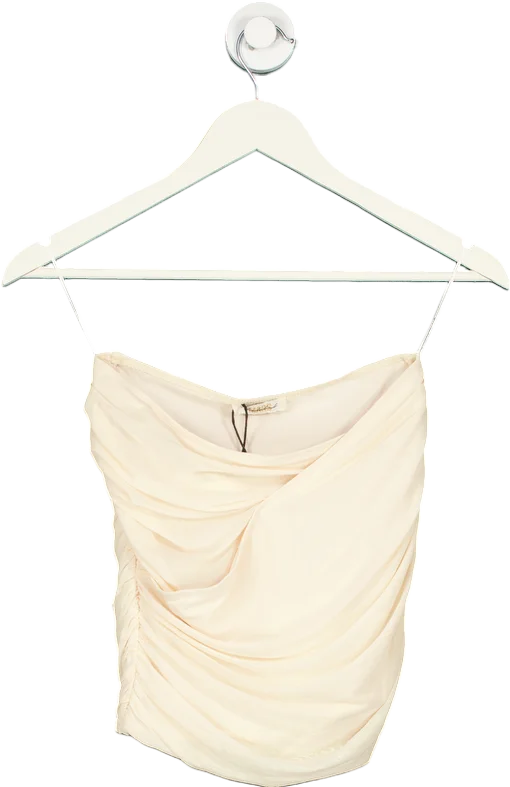 New Deals Mars The Label Off White Mesh Sleeve Knot Detail Co Ord UK 6
