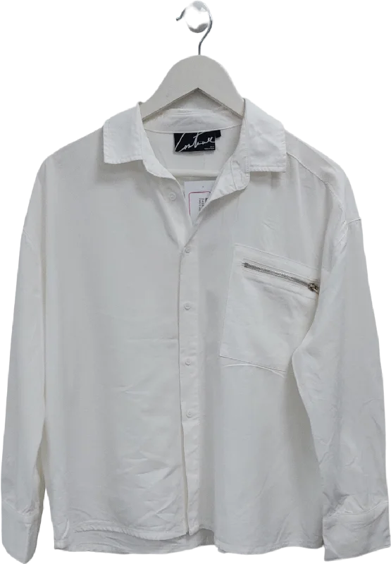 Now or Never The Couture Club White Zip Pocket Detail Shirt UK 6
