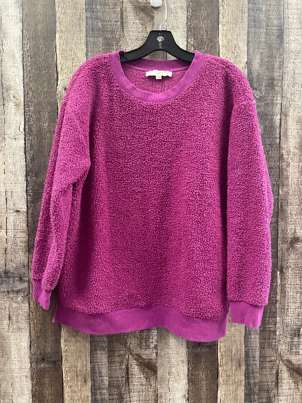 Early Access Top Long Sleeve Fleece Pullover By Loft  Size: M