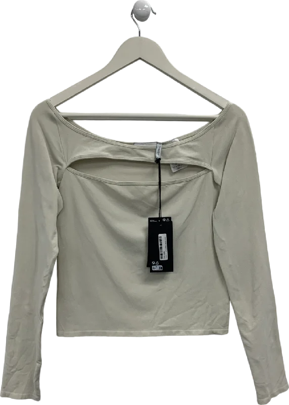 Special Savings Weekday Cream Evie Cut Out Long Sleeve top UK S