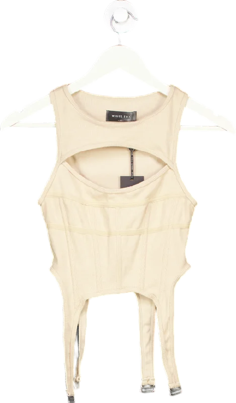 Low Prices White Fox Beige Eyes On You Corset UK XS