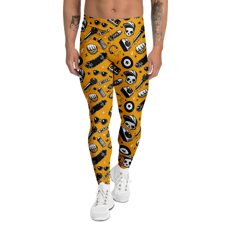 Blowout Deals Hip Hop Equipment Print Pattern Men's Leggings