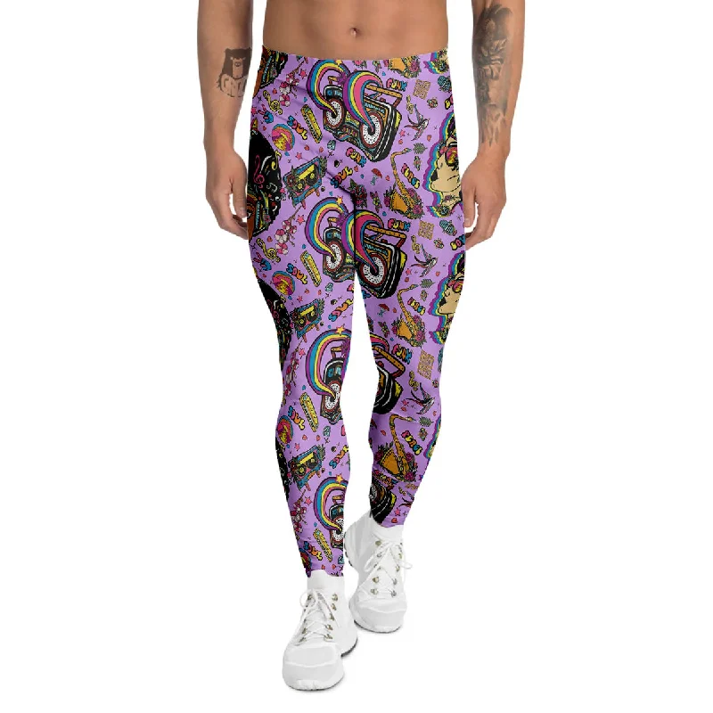 Super Sale Hippie Retro Funky Women Print Pattern Men's Leggings