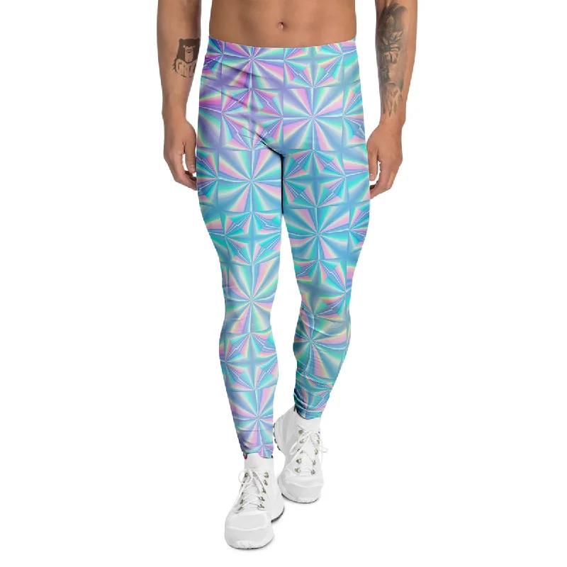Quick Sale Holographic Paper Texture Print Men's Leggings