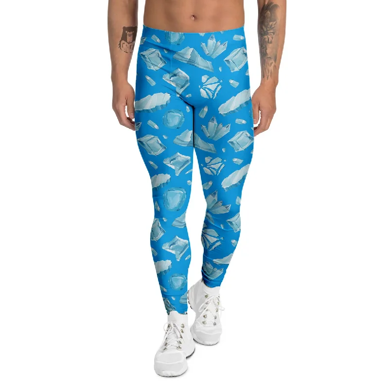 Daily Deals Ice Caps Snowdrifts And Icicles Print Pattern Men's Leggings