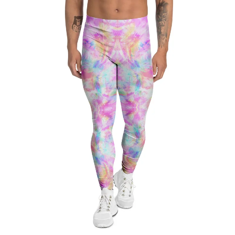 Price Smash Kaleidoscope Tie Dye Pastel Print Pattern Men's Leggings