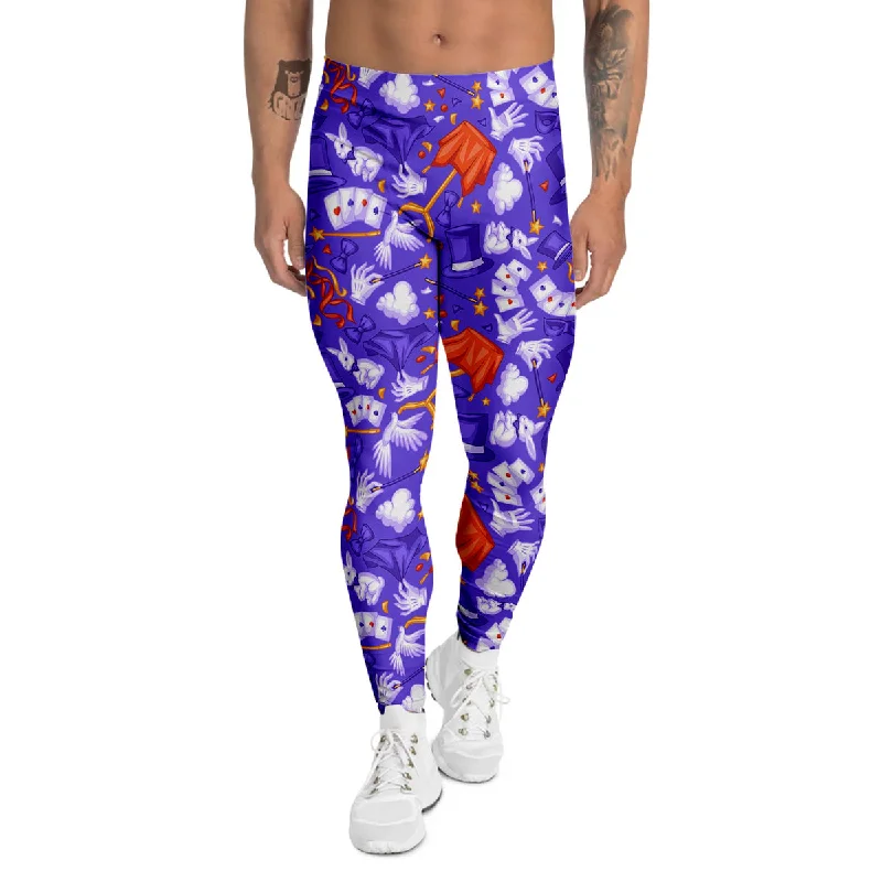 Year-End Clearance Magician Purple Show Print Pattern Men's Leggings