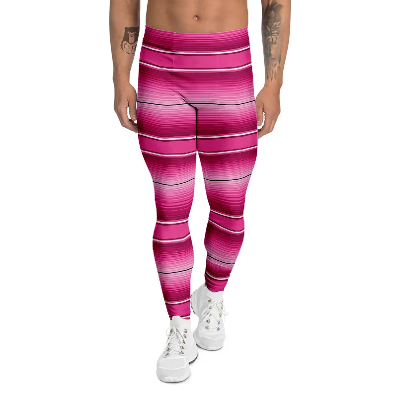 Bonus Savings Mexican Serape Pink Print Men's Leggings