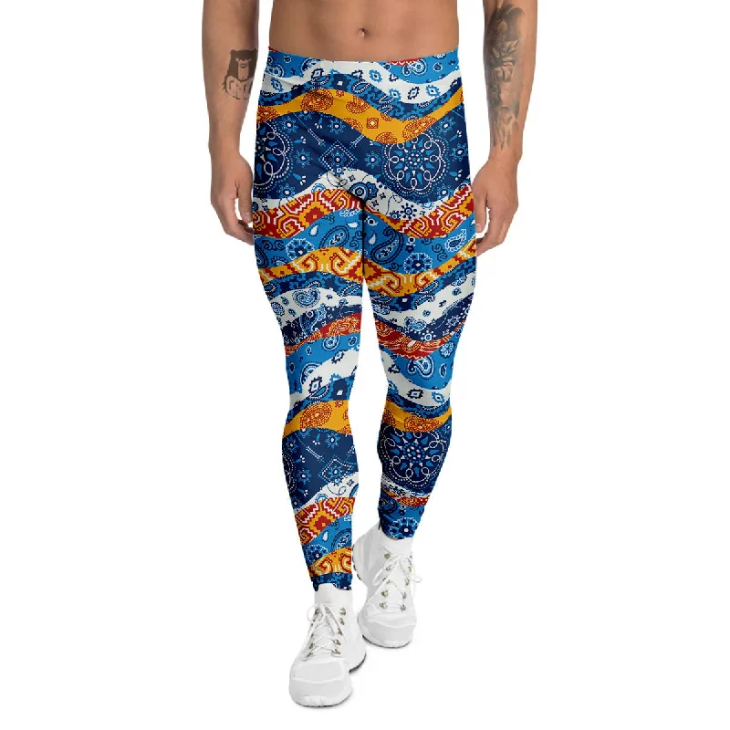 Incredible Offers Mix Bandanna Kerchief Print Pattern Men's Leggings