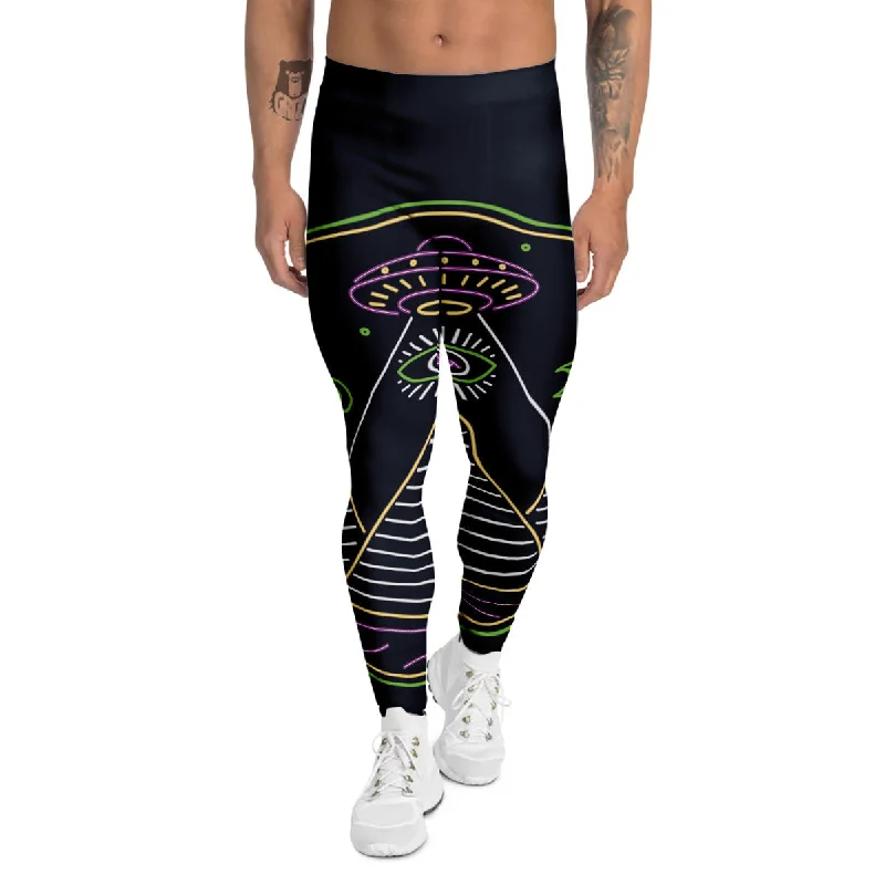 New Deals Mystery Of Egypt Neon Print Men's Leggings