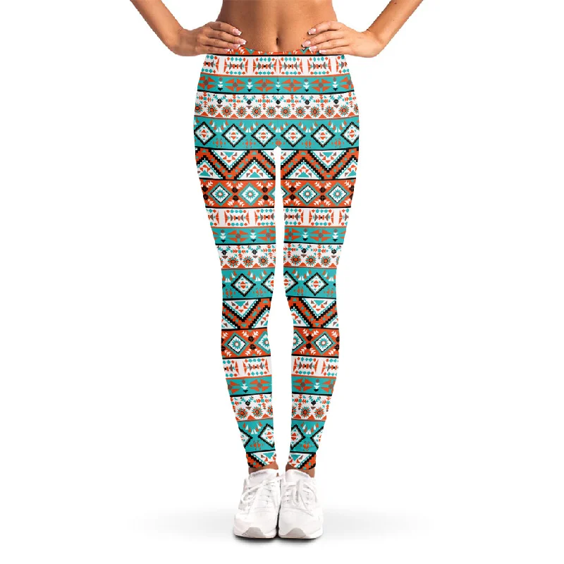 Markdowns Navajo Geometric Pattern Print Women's Leggings