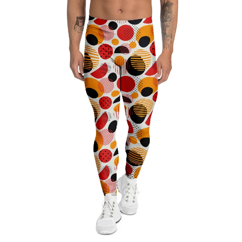 Deal Explosion New Style Polka Dot Ornaments Print Pattern Men's Leggings