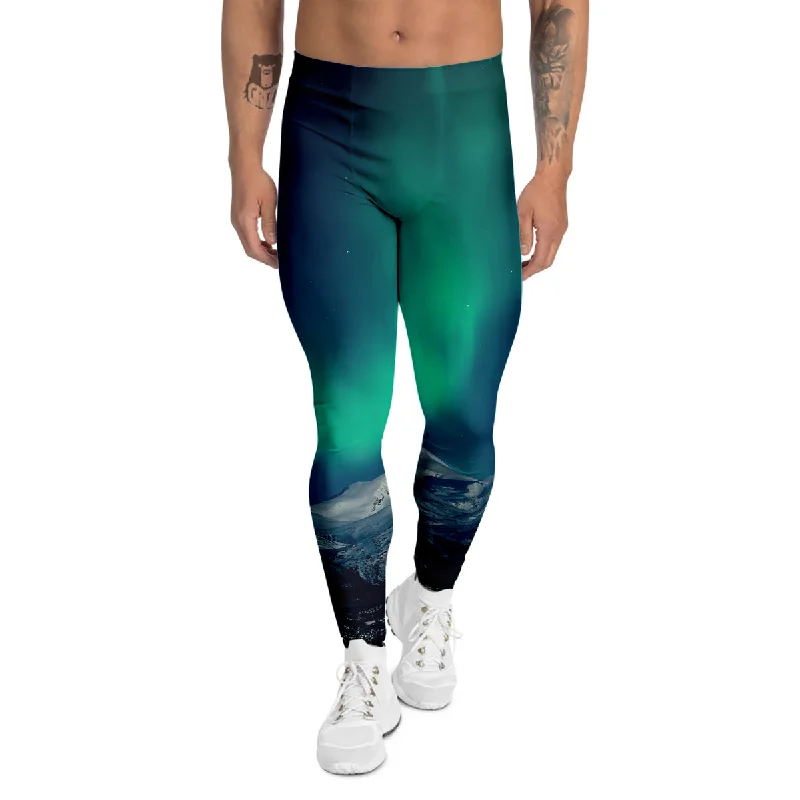 Price Blitz Northern Lights Print Men's Leggings