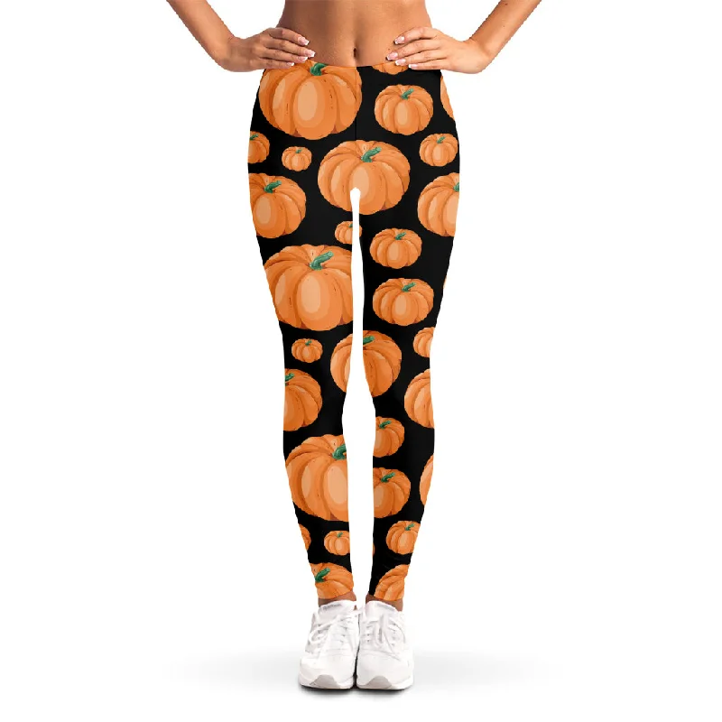 Price Meltdown Orange Pumpkin Pattern Print Women's Leggings