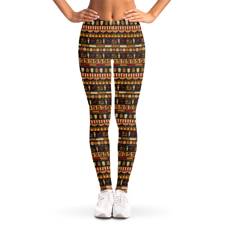 Deal Frenzy Ornament Egyptian Pattern Print Women's Leggings