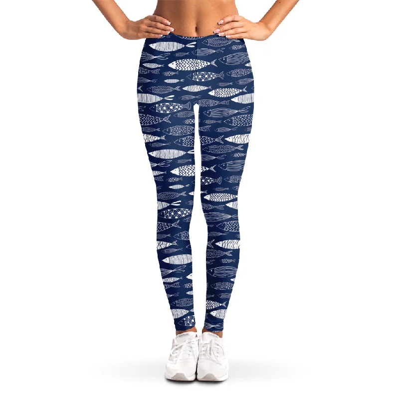 Limited Time Discount Ornamental Fish Pattern Print Women's Leggings