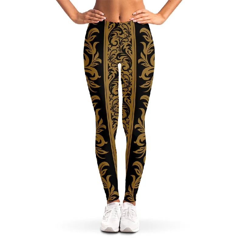 Season Finale Sale Ornamental Western Damask Print Women's Leggings