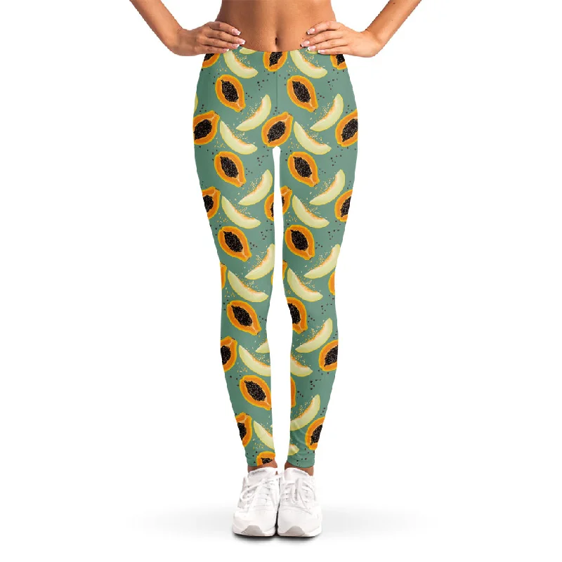 Time-Limited Offer Papaya And Melon Pattern Print Women's Leggings