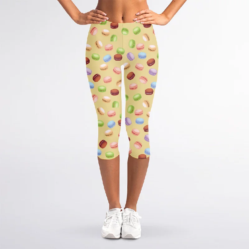 Stock Up and Save Pastel Macaron Pattern Print Women's Capri Leggings