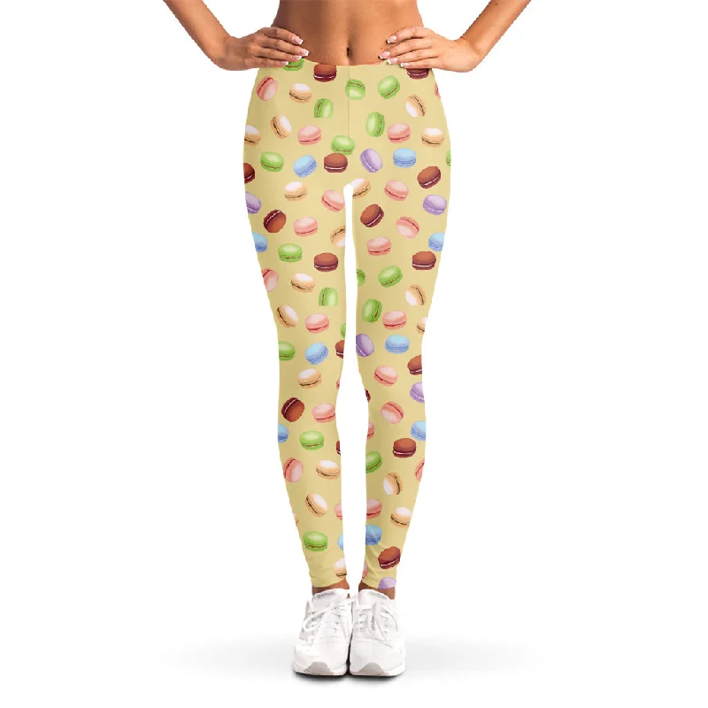 Early Access Pastel Macaron Pattern Print Women's Leggings