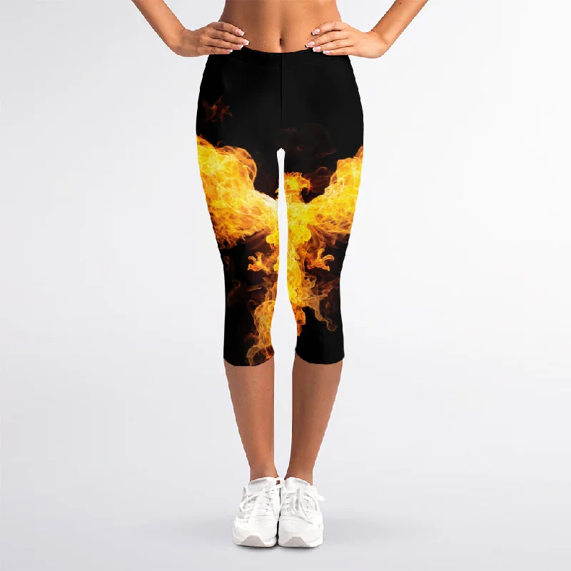 Bargain Prices Phoenix Firebird Print Women's Capri Leggings