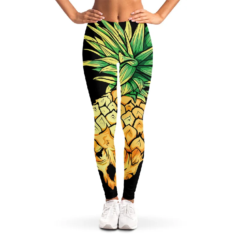 Super Sale Pineapple Skull Print Women's Leggings
