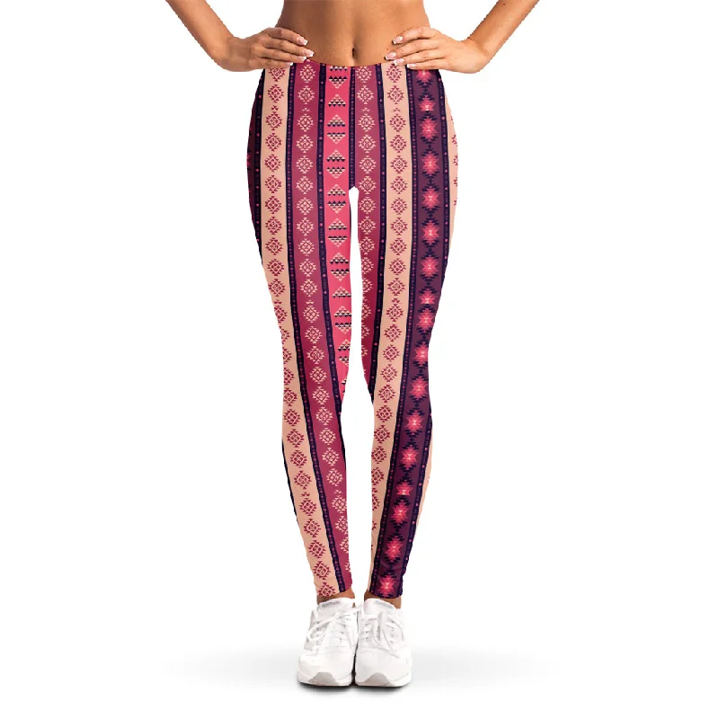 Limited Time Offer Pink And Purple Southwestern Print Women's Leggings