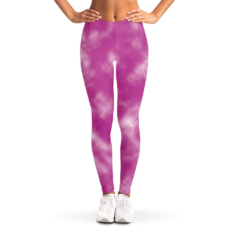 The Best Prices Pink Tie Dye Print Women's Leggings