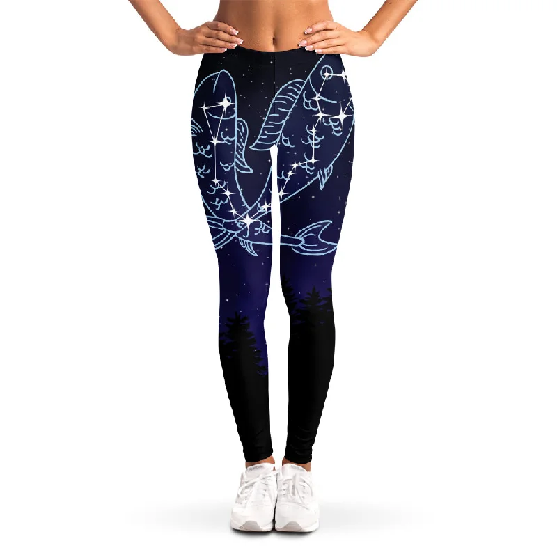 New Deals Pisces Constellation Print Women's Leggings