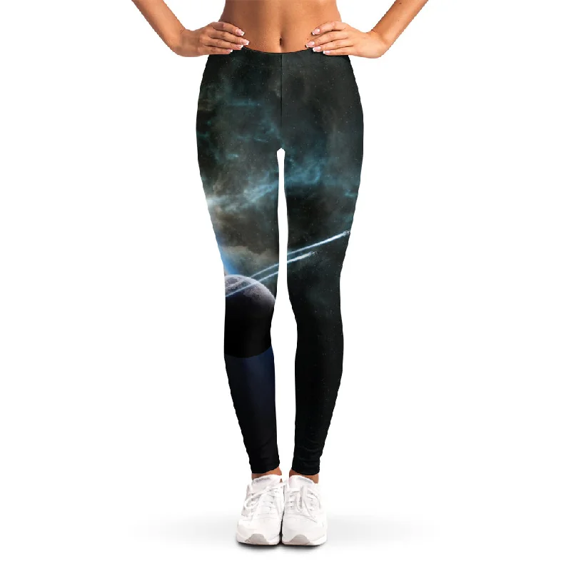 Bargain Bin Planet And Space Print Women's Leggings