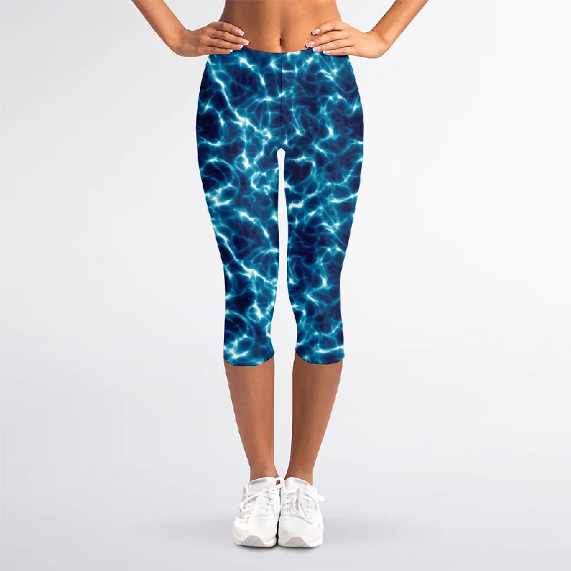 Instant Savings Plasma Energy Print Women's Capri Leggings