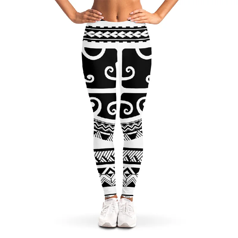 Today Only Polynesian Tribal Tattoo Pattern Print Women's Leggings